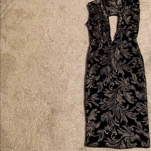 Fashion Nova Black and Silver dress.